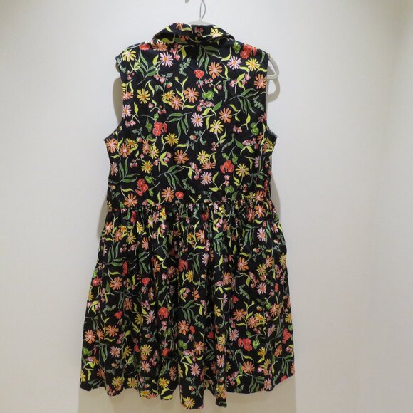 KATE SPADE Rooftop Garden Floral Marina Dress Swing Retro Feminine Rockabilly XL - Picture 11 of 15
